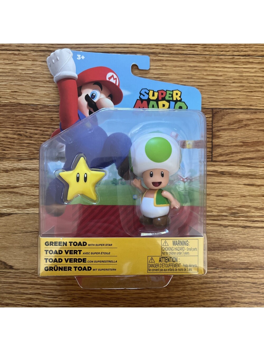 Super Mario Green Toad with Super Star 4” Figure Jakks Pacific World Of Nintendo